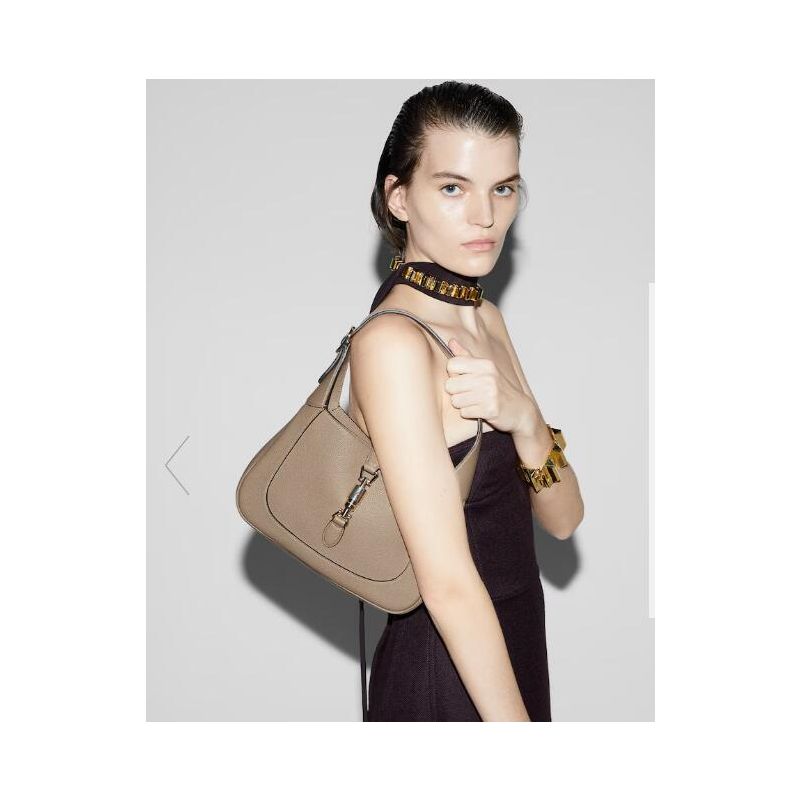 Gucci Jackie 1961 Small Shoulder Bag-Taupe