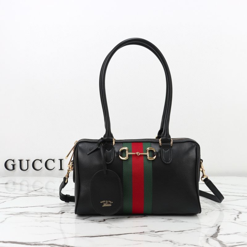 Gucci Mittelgroße Borsetto Boston Bag-Black