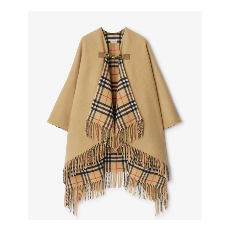 Burberry Reversible Check and wool Cape