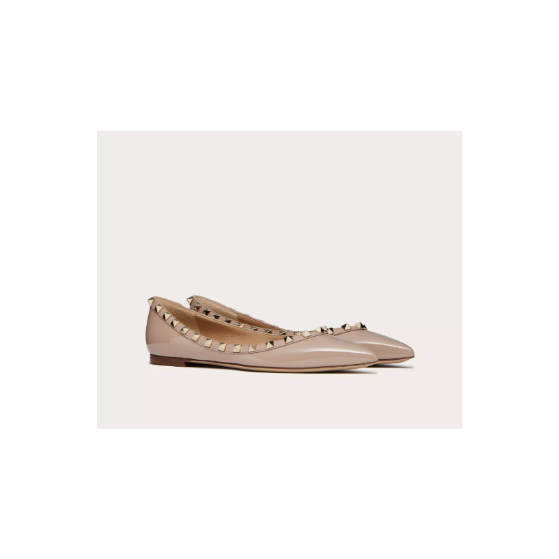 Valentino Garavani Rockstud patent leather ballerina, Size 35-41