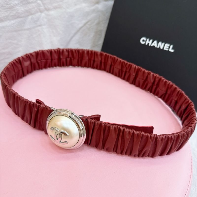 chanel Elastischer Lederg&uuml;rtel 3.0cm
