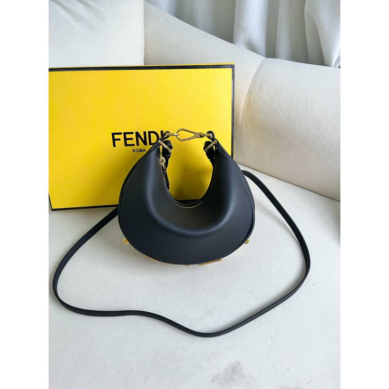 Fendigraphy Mini leather bag-Black