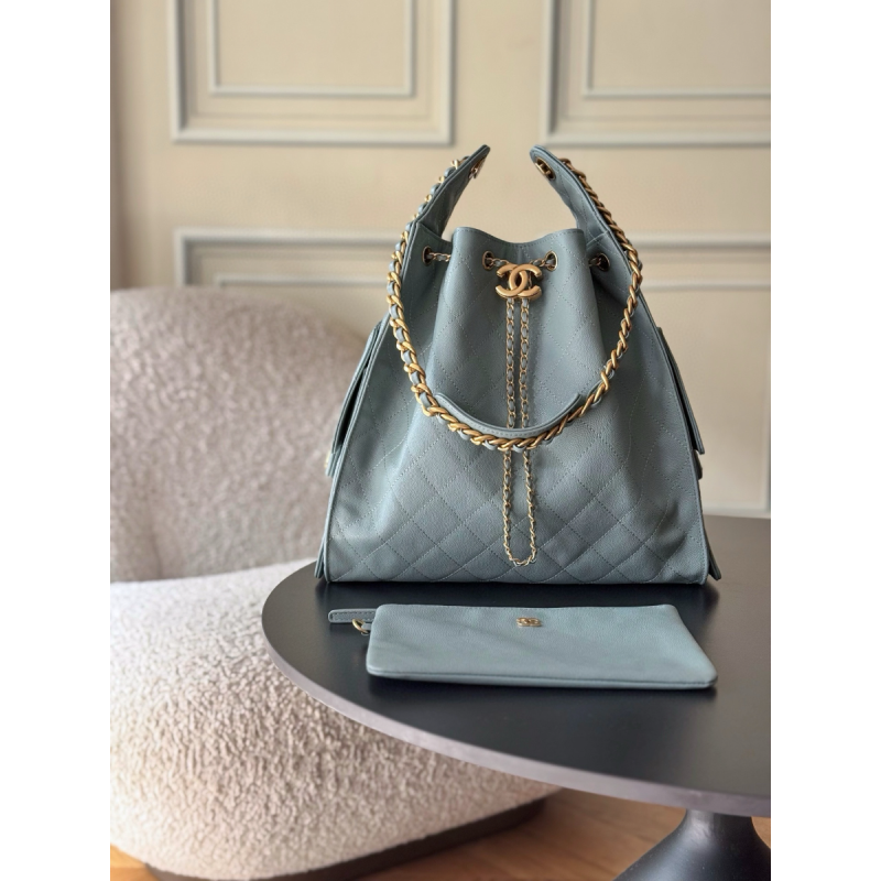 Chanel 25 Medium Handtasche-Light blue