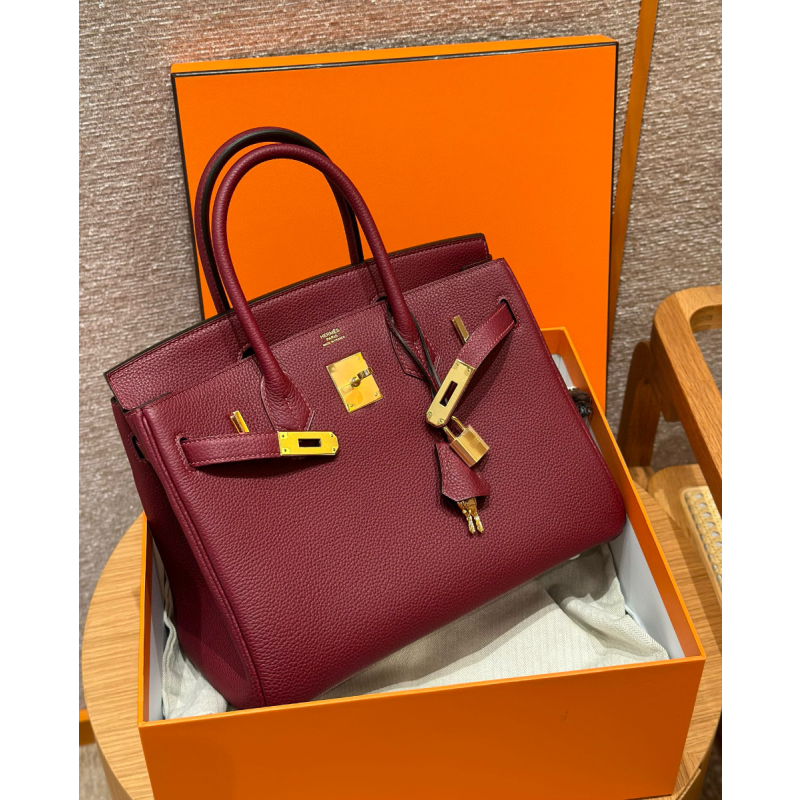 Hermes Birkin 25 / Birkin 30  in Togo Leather-Rouge H