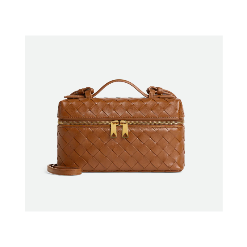 Amber Intrecciato leather Bang Bang Vanity Case 