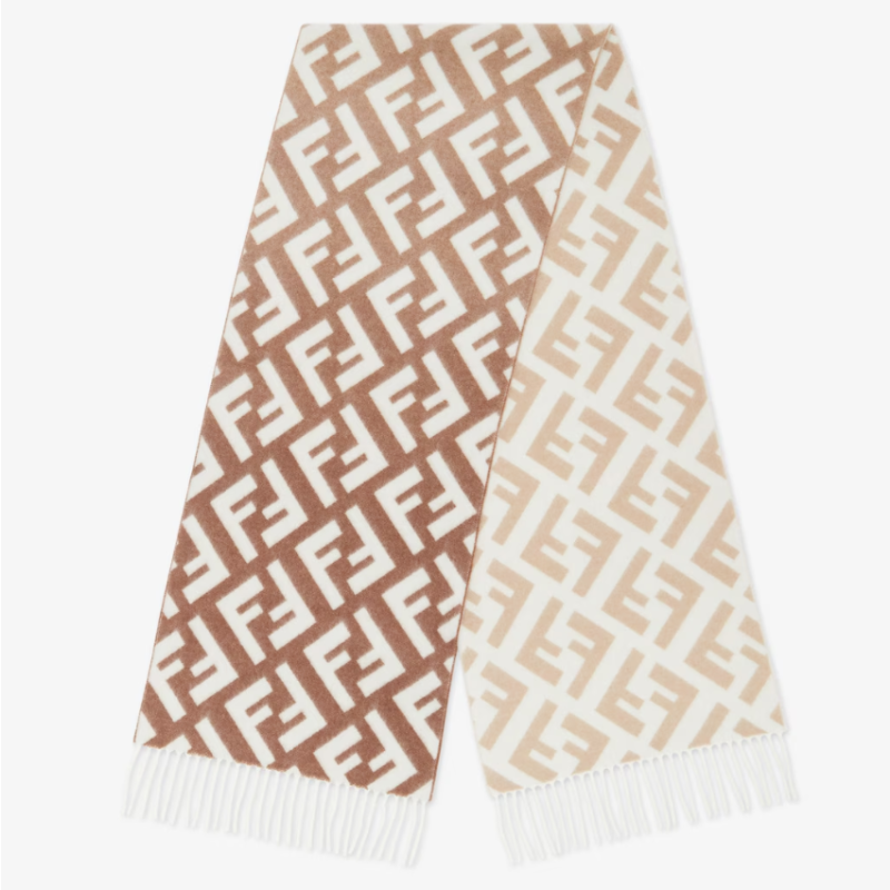 Fendi Wool and Cashmere FF Gradient Scarf