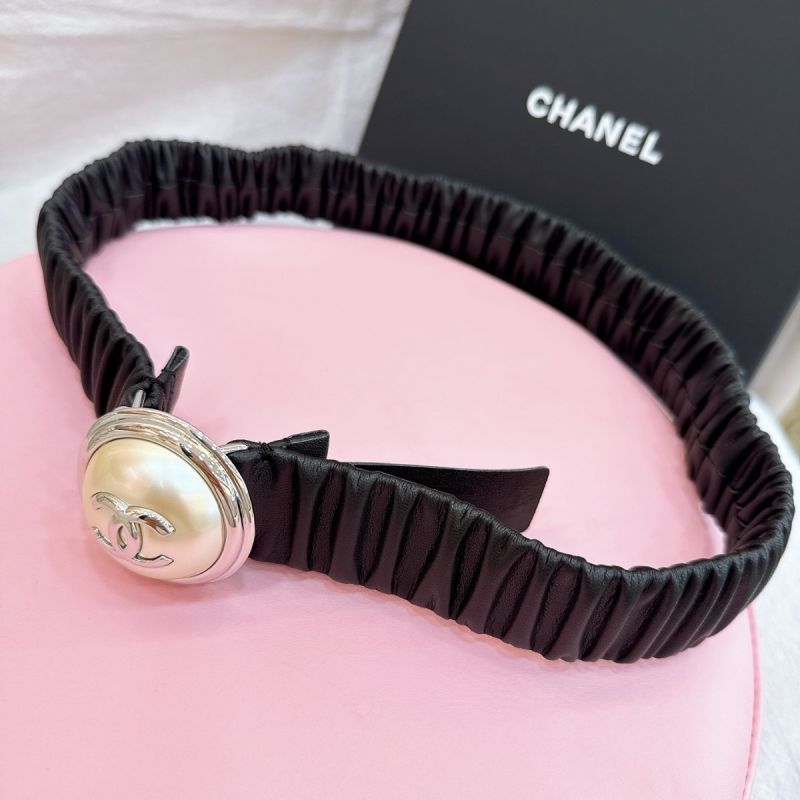 chanel Elastischer Lederg&uuml;rtel 3.0cm